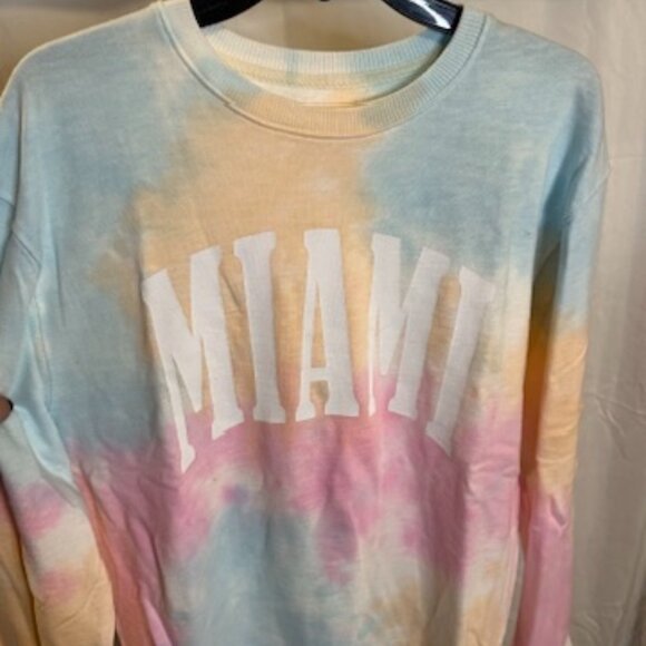 Miami University (Ohio) Pastel Tie-Dye Sweatshirt – Unwind by League – Size L - Picture 1 of 3